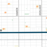 Map of Grand Avenue project showing the corridor and schools along the corridor